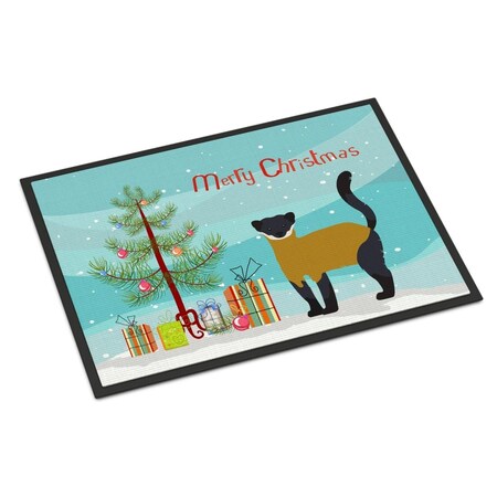 Carolines Treasures Yellow-Throated Marten Christmas Indoor or Outdoor Mat - 18 x 27 in. BB9241MAT